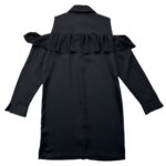 Topshop Czarna Sukienka z Falbanami i Odkrytymi Ramionami M 38 EU - zdjęcie 3