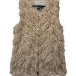 River Island Beżowa Kamizelka z Futerkiem 152 CM 12 LAT