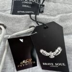 Brave Soul Spodnie Dresowe Męskie Szare Logo S 36 EU - zdjęcie 2