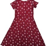 Sukienka Damska Maxi Bordowa Liście Wzór L 40 EU - zdjęcie 2