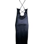 HM Sukienka Damska Czarna Wiązana Motyl L 40 EU - zdjęcie 3