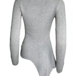 River Island Szary Asymetryczny Sweter M 38 EU - zdjęcie 3