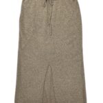 Mango Spódnica Khaki Wiązana Z Rozcięciem M 38 EU - zdjęcie 1