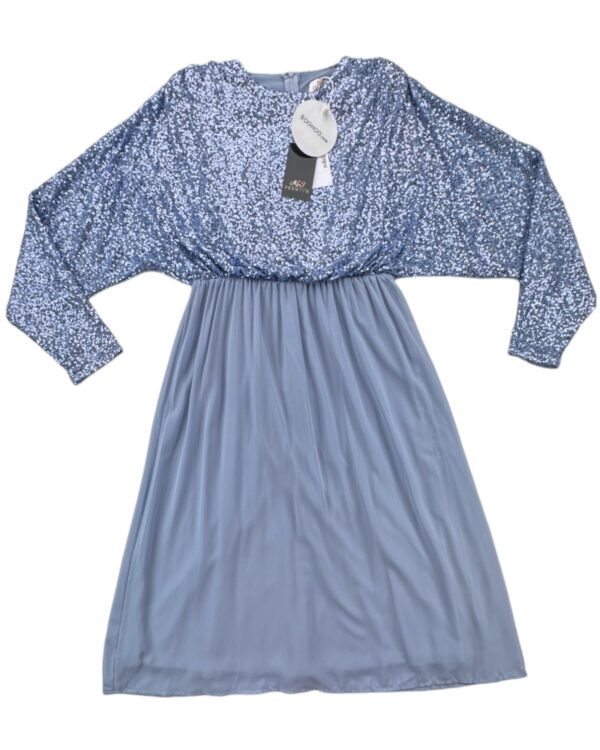 Boohoo Niebieska Sukienka Z Cekinami S 36 EU