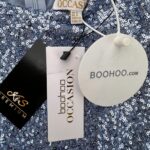 Boohoo Niebieska Sukienka Z Cekinami S 36 EU - zdjęcie 2