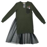 Wiya Knitwear Sukienka Sweterkowa z Tiulem - zdjęcie 1