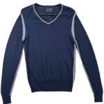 Armani Jeans Sweter Męski Granatowy Logo M 38 EU - zdjęcie 1