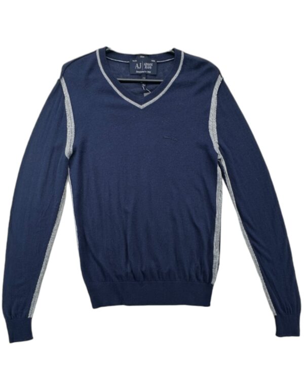 Armani Jeans Sweter Męski Granatowy Logo M 38 EU