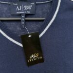 Armani Jeans Sweter Męski Granatowy Logo M 38 EU - zdjęcie 2