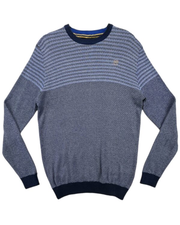 XV Kings Sweter Męski Niebieski Paski L 40 EU