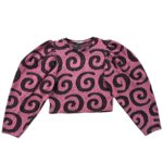 ZARA Sweter Damski Różowy - Czarny Wzór Spiralny M 38 EU - zdjęcie 1