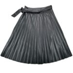 Zara Spódnica Plisowana Damska Ekoskóra Czarna M 38 EU - zdjęcie 3