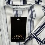 Capsule Spódnica Kopertowa Pasiasta Biały Granatowy 50 EU - zdjęcie 2