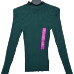 Primark Sweter Damski Prążkowany Zielony XS 34 EU - zdjęcie 1