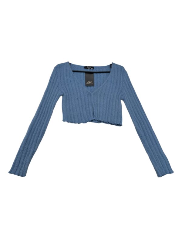 Bershka Krótki Sweter Niebieski S 36 EU