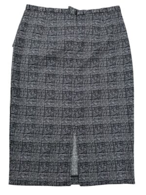 River Island Spódnica Damska Ołówkowa W Kratę Czarny Biały L 40 EU - zdjęcie 3