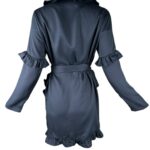 Boohoo Sukienka Czarna Kopertowa Falbanki XXL 44 EU - zdjęcie 2