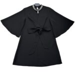 Papaya Sukienka Elegancka Czarna Ozdobny Kołnierzyk L 40 EU - zdjęcie 1