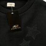 FF Bluza Dziecięca Czarna Cekinowe Rękawy 128 CM 7 8 LAT - zdjęcie 2