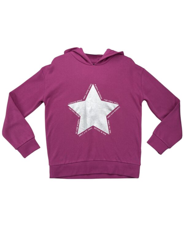 Dunnes Stores Bluza Młodzieżowa Z Kapturem Nadruk Gwiazda 12 14 Lat