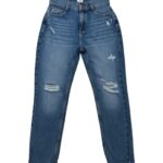 River Island Jeansy Dziecięce Przetarcia 10 Lat 140 CM - zdjęcie 1