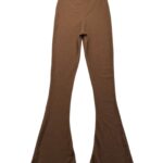 Boohoo Spodnie Dzwony Damskie Brązowe Eleganckie Rozmiar S 36 EU - zdjęcie 2