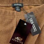 Boohoo Spodnie Dzwony Damskie Brązowe Eleganckie Rozmiar S 36 EU - zdjęcie 3