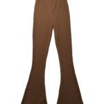 Boohoo Spodnie Dzwony Damskie Brązowe Eleganckie Rozmiar S 36 EU - zdjęcie 1