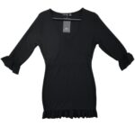 Boohoo Sukienka Czarna Falbanki L 40 EU - zdjęcie 1