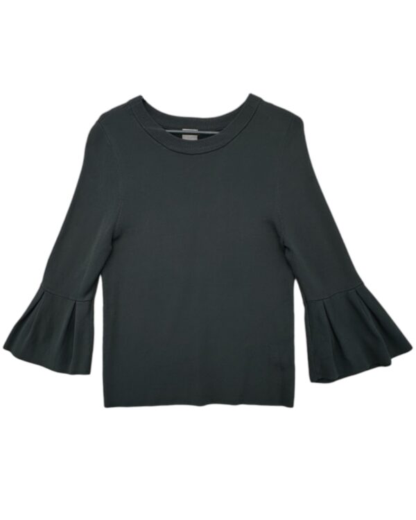 HM Bluzka Czarna Z Falbaną S 36 EU