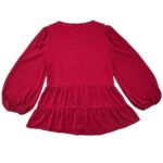 Primark Czerwona Tunika z Bufiastymi Rękawami M 38 EU - zdjęcie 3