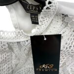 Lipsy London Biała Koronkowa Elegancka Bluzka L 40 EU - zdjęcie 2