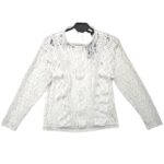 Lipsy London Biała Koronkowa Elegancka Bluzka L 40 EU - zdjęcie 1