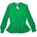 River Island Damska Zielona Koszula z Marszczeniami L 40 EU - zdjęcie 1