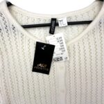 HM Divided Ażurowy Sweterek Krótki Biały M 38 EU - zdjęcie 2