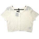 HM Divided Ażurowy Sweterek Krótki Biały M 38 EU - zdjęcie 1