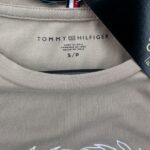 Tommy Hilfiger Beżowa Koszulka z Logo S 36 EU - zdjęcie 3