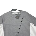 Bluzka Damska Szara Biała L 40 EU - zdjęcie 2