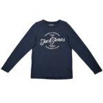 Jack Jones Męska Koszulka Longsleeve Bawełna Granatowa