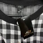 River Island Bluzka Kardigan Top Zestaw Damska Krata Czarny Biały M 38 EU - zdjęcie 2