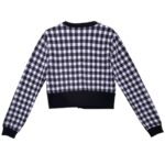 River Island Bluzka Kardigan Top Zestaw Damska Krata Czarny Biały M 38 EU - zdjęcie 3