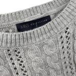 MS Sweter Damski Szary Wełna Zapinany Tył L 40 EU - zdjęcie 2