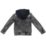 River Island Kurtka Dziecięca Jeansowa Czarna Kaptur 140 CM 9 10 Lat - zdjęcie 3