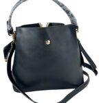 Torebka Damska Czarna z Łańcuchem Elegancka - zdjęcie 2