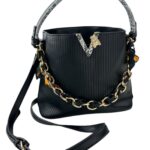 Torebka Damska Czarna z Łańcuchem Elegancka - zdjęcie 1