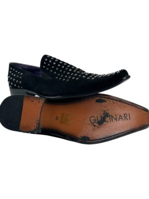 Gucinari Buty Męskie Loafers Ćwieki Czarne Skóra 42 EU - zdjęcie 3