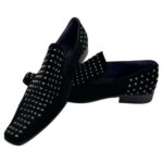 Gucinari Buty Męskie Loafers Ćwieki Czarne Skóra 42 EU