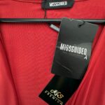 Missguided Body Damskie Czerwone Marszczenie M 38 EU - zdjęcie 2