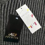 Marks Spencer Sweter Damski Metaliczny Czarno Złoty XL 42 EU - zdjęcie 2