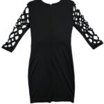 Tatu Sukienka Czarna Ażurowa Elegancka - zdjęcie 3